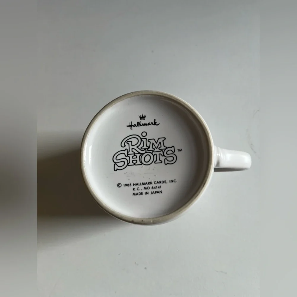 Vintage 80's Hallmark Rim Shots Coffee Cup Office Humor Mug Secretary Assistant